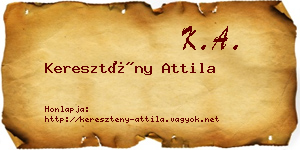 Keresztény Attila névjegykártya